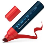 Papírenské zboží - Permanentní popisovač "Maxx 280", červená, 4-12mm, klínový hrot, SCHNEIDER