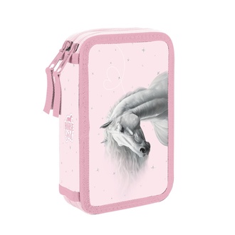 Papírenské zboží - Penál 2 p. prázdný kůň romantic