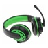Papírenské zboží - Defender Warhead G-300, słuchawki z mikrofonem, regulacja głośności, czarno-zielona, słuchawki, 2x 3.5 mm jack