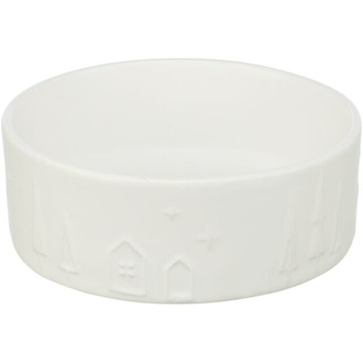 Papírenské zboží - Vánoční keramická miska, bílá0,8 l/o 16 cm