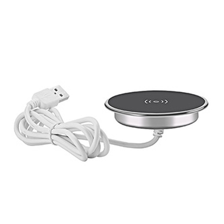 Papírenské zboží - Bezdrátová nabíječka, upevnění do stolu, pro telefon, černá, 5/9V, 10W