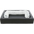 Papírenské zboží - REMO Vital łóżko kwadratowe z krawędzią, sztuczna skóra, czarne 110 x 80 cm