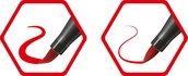 Papírenské zboží - Marker fibrowy z elastyczną końcówką pędzelkową STABILO Pen 68 pędzelkowy cytrynowożółty [1 szt.]