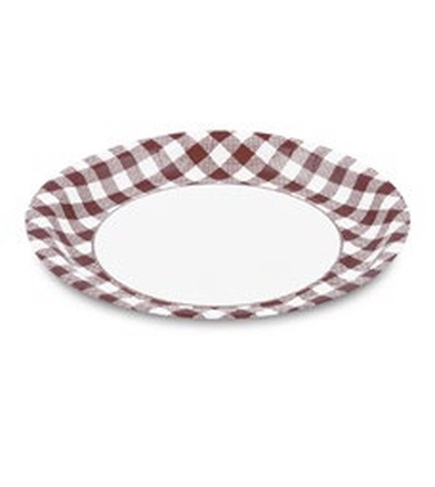 Papírenské zboží - Papírové talíře KARO průměr 23 cm [10 ks]