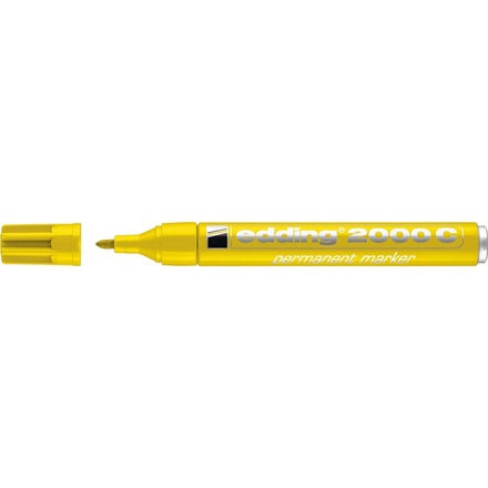 Papírenské zboží - Permanentní popisovač "2000", žlutá, 1,5-3mm, kuželový hrot, EDDING