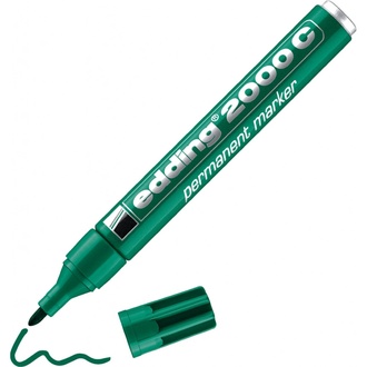 Papírenské zboží - Permanentní popisovač "2000", zelená, 1,5-3mm, kuželový hrot, EDDING