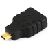 Papírenské zboží - Audio/video Redukcja, HDMI (micro) M-HDMI F, 0, czarna, Logo, pozłacane końcówki