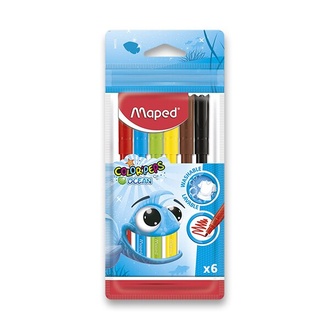 Papírenské zboží - Dětské fixy Maped Color'Peps Ocean - 6 barev