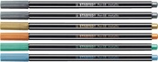 Papírenské zboží - Metaliczny marker STABILO Pen 68 metaliczny - zestaw 6 sztuk w puszce