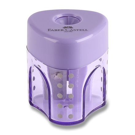 Papírenské zboží - Ořezávátko Faber-Castell Grip Auto Mini - s odpadní nádobkou 1 otvor, mix barev