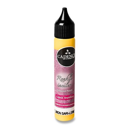 Papírenské zboží - Tekuté perly Cadence 25 ml,žlutá