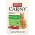 Papírenské zboží - Carny Adult 85 g wołowina + struś, saszetka dla kotów