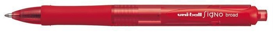 Papírenské zboží - Długopis żelowy "UM-152", czerwony, 0,3mm, mechanizm zaciskowy, UNI