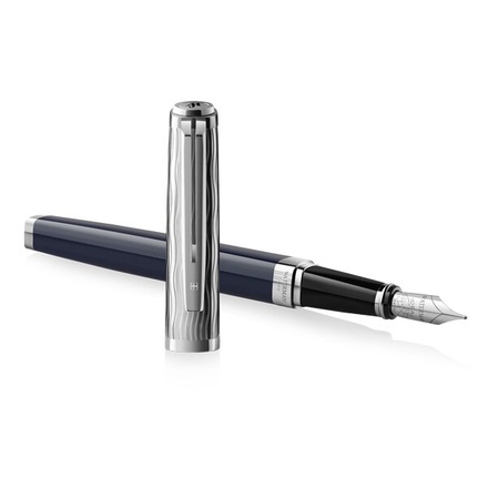 Papírenské zboží - Waterman Exception Made in France DLX Blue CT plnicí pero hrot F