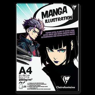Papírenské zboží - Blok Clairefontaine Manga Illustration A4