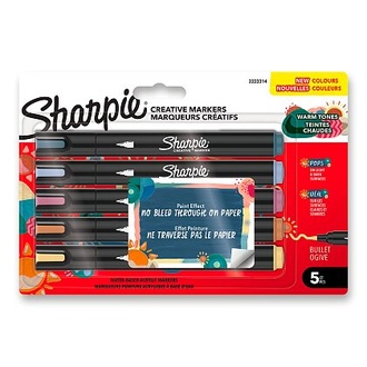 Papírenské zboží - Akrylový popisovač Sharpie Acrylic Marker Bullet Fine Warm Tones - 5 ks