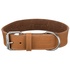 Papírenské zboží - Rustykalna skórzana obroża Heartbeat - brązowa L:47-55cm/40mm