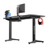 Papírenské zboží - ULTRADESK Biurko dla gracza FRAG - GRAPHITE, 140x66 cm, 76 cm, z podkładką pod mysz, uchwyt na słuchawki i napój
