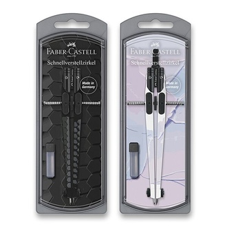 Papírenské zboží - Kružítko Faber-Castell Grip Quick Set Compass Trend “Dark & Bright” mix motivů