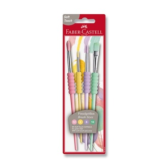 Papírenské zboží - Štěteček Faber-Castell Soft pastelové, 4 ks