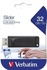 Papírenské zboží - 32GB USB Flash 2.0 Slider, VERBATIM, czarny