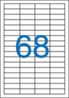 Papírenské zboží - Etiketa, ILC, 48,5x16,9 mm, čtyřřadé, 6800 ks/bal., VICTORIA