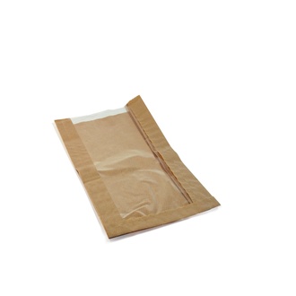 Papírenské zboží - Papírové sáčky s okénkem - pečivo malé (15+6 x 29 cm, ok.10 cm) [1000 ks]