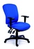 Papírenské zboží - Krzesło biurowe, tkanina, czarna podstawa, MaYAH, „Komfort”, niebieski