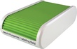Papírenské zboží - Wizytownik biurkowy, zielony, zamknięcie typu Shutter, z sorterem, 300 wizytówek, HELIT