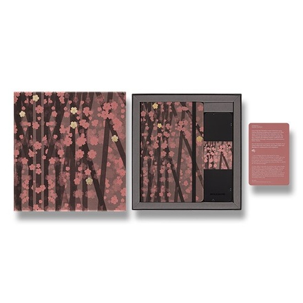 Papírenské zboží - Dárková sada Moleskine Sakura 2023 L, čistý, dárková sada s pastelkami