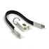 Papírenské zboží - USB kabel (2.0), USB A M - microUSB M, 0.2m, czarny, Logo, blistr, breloczek na klucze
