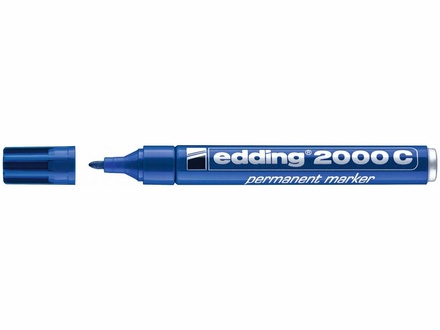 Papírenské zboží - Permanentní popisovač "2000", modrá, 1,5-3mm, kuželový hrot, EDDING