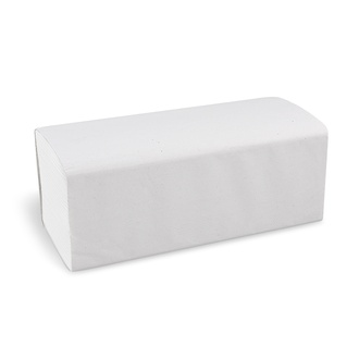 Papírenské zboží - Papírový ručník ZZ skládaný V, 2vrstvý bílý 24 x 21 cm [4000 ks]