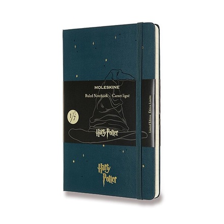 Papírenské zboží - Zápisník Moleskine Harry Potter - tvrdé desky L, linkovaný, Book 1, olivově zelený