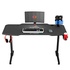 Papírenské zboží - ULTRADESK Biurko dla gracza FRAG - GRAPHITE, 140x66 cm, 76 cm, z podkładką pod mysz, uchwyt na słuchawki i napój
