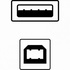 Papírenské zboží - USB kabel (2.0), USB A M - USB B M, 3m, czarny, Logo, blistr