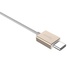 Papírenské zboží - Kabel USB (2.0), USB C M- audio jack (3.5mm) F, 0.1m, reversible, zlatý, Apacer, box, DC1