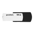 Papírenské zboží - Goodram USB flash disk, USB 2.0, 64GB, UC02, czarny, UCO2-0640KWR11, USB A, z obrotową osłoną