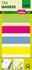 Papírenské zboží - Zakładki mix kolorów, folia, z kolorowym paskiem, 50 x 38 mm, 4 x 5 szt., SIGEL