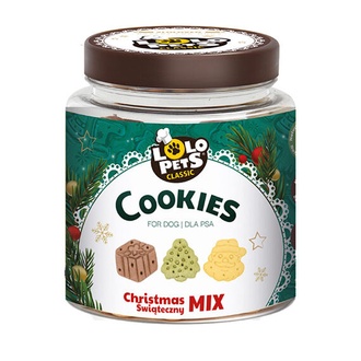 Papírenské zboží - Sušenky VÁNOČNÍ MIX pro psy v dóze 240 g 