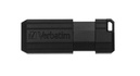 Papírenské zboží - Pendrive PinStripe, czarny, 64GB, USB 2.0, 10/4MB/sec, VERBATIM