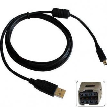 Papírenské zboží - Kabel USB (2.0), USB A M- 8 pin M, 1.8m, černý, Logo, blistr, MINOLTA