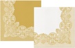 Papírenské zboží - Serwetki PAW AIRLAID 40x40 cm Reverse ROAYL LACE złoto-białe [50 szt.]