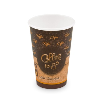Papírenské zboží - Papírový kelímek "Coffee to go" 330 ml, L (průměr 80 mm) [50 ks]