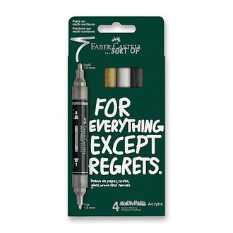Papírenské zboží - Akrylový popisovač Faber-Castell Multimark Classics - 4 ks