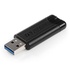 Papírenské zboží - Verbatim USB flash disk, USB 3.0 (3.2 Gen 1), 256GB, PinStripe, Store N Go, czarny, 49320, USB A, z wysuwanym złączem