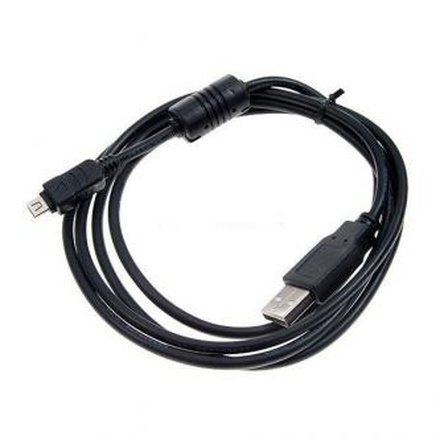 Papírenské zboží - Kabel USB (2.0), USB A M- 12 pin M, 1.8m, černý, Logo, blistr, OLYMPUS