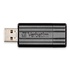 Papírenské zboží - Verbatim USB flash disk, USB 2.0, 64GB, PinStripe, Store N Go, czarny, 49065, USB A, z wysuwanym złączem
