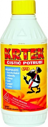 Papírenské zboží - Krtek čistič odpadů a potrubí rozpouští odpady 450 ml