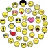 Papírenské zboží - Znaczki Stampo Smiley Smileys, 38 szt